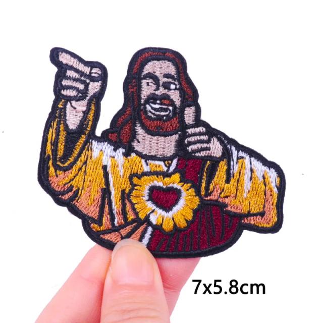 Patches Bordados para Vestuário: Sol e Lua, Cartoons, Filmes de Terror e Mais para DIY