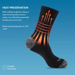 Meias impermeáveis para homens, meias esportivas térmicas para neve quente, mingau, snowboard, ciclismo, esqui, bicicleta, inverno, preto e azul - Image 6