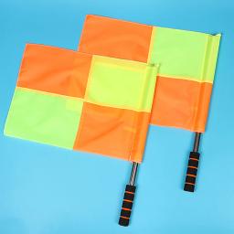 Deluxe árbitro bandeiras definido, futebol, rugby, hóquei, esportes, equipamentos de jogo, 2pcs - Image 2