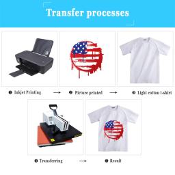 A4 Papéis de Impressão em Roupas Vinil Têxtil Imprimível Inkjet Papel De Transferência Térmica para T-shirt Papel De Transferência para Ferro Têxtil - Image 3