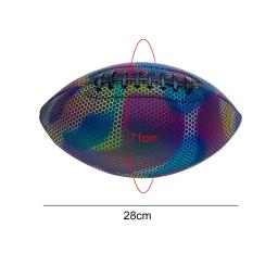 Bola de rugby brilhante PU resistente ao desgaste portátil antiderrapante leve oficial - Image 6