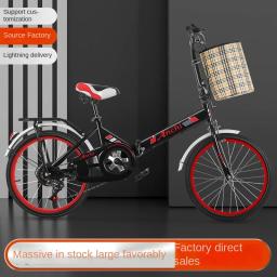 Bicicleta dobrável de 20 polegadas, para crianças de meia-idade, estudante, velocidade única, velocidade variável, portátil, viagem leve, para a cidade, novo - Image 5