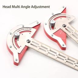 Marceneiros Edge Ruler Ferramentas de Medição de Ângulo, Métrica e Polegadas, Ferramenta Multifuncional de Medida de Ângulo, Rack de armazenamento de parede - Image 2