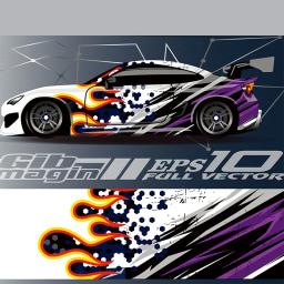 Legal esportes abstratos corrida envoltório adesivo design e fundo do esporte para uso diário corrida fígado carro vinil adesivo de carro completo - Image 2