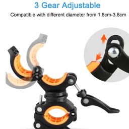 Bicicleta LED Light Bracket, Bike Lanterna Mount Holder, MTB Ciclismo Lâmpada, Torch Mount, Acessórios para bicicleta, 360 Graus Rotativo - Image 3