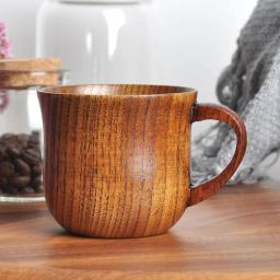 Vintage Handmade Canecas De Café De Madeira, Xícara, Xícaras De Chá, Trompete Caneca De Chá, Cozinha, Sala De Estar, 1Pc - Image 1