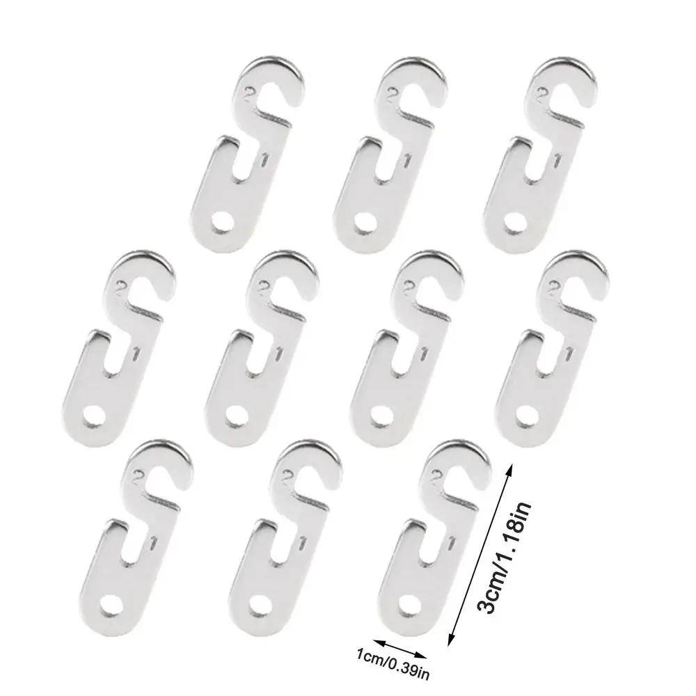 Tenda ajustável fivela corda, S tipo corda tensor, Outdoor Camping Fastener Kit, Braçadeira de corda reutilizável, acessórios fixos, 10pcs - Image 1