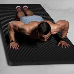 10-20mm esteira de fitness masculina espessamento alargamento anti-skid tapete de yoga para alongamento cardio esteira de exercício de treino em casa - Image 1