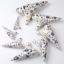 Azul branco cerâmica ocarina 12 buracos alto c tom ac af ag sf sg sc bc zelda ocarina de tempo instrumento musical profissional presente - Image 6