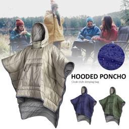 Saco de dormir para homens e mulheres, Ponchos quentes, Capas de cor sólida Camping ao ar livre, Manto de motocicleta, Moda inverno - Image 1