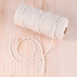 Kit De Cordão De Algodão De Macramé Com Ganchos, Contas, Corda De Madeira, Vara De Madeira, Cabides De Parede De Plantas, Kit De Macramé, 3mm - Image 2