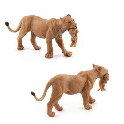 Animais selvagens modelo simulado realista do leão, material do PVC, coleção da família do leão, brinquedos da decoração para crianças, presentes do aniversário - Image 4