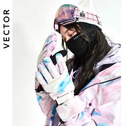 Vector luvas de esqui feminino inverno quente à prova dwaterproof água esqui snowboard luvas snowmobile equitação motocicleta ao ar livre luvas de neve 2020 novo - Image 5