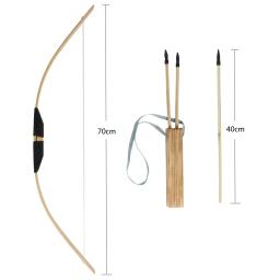 Totiro com arco e flecha de madeira com aljava para crianças, Tiro com arco para crianças, Garden Target Gift - Image 2