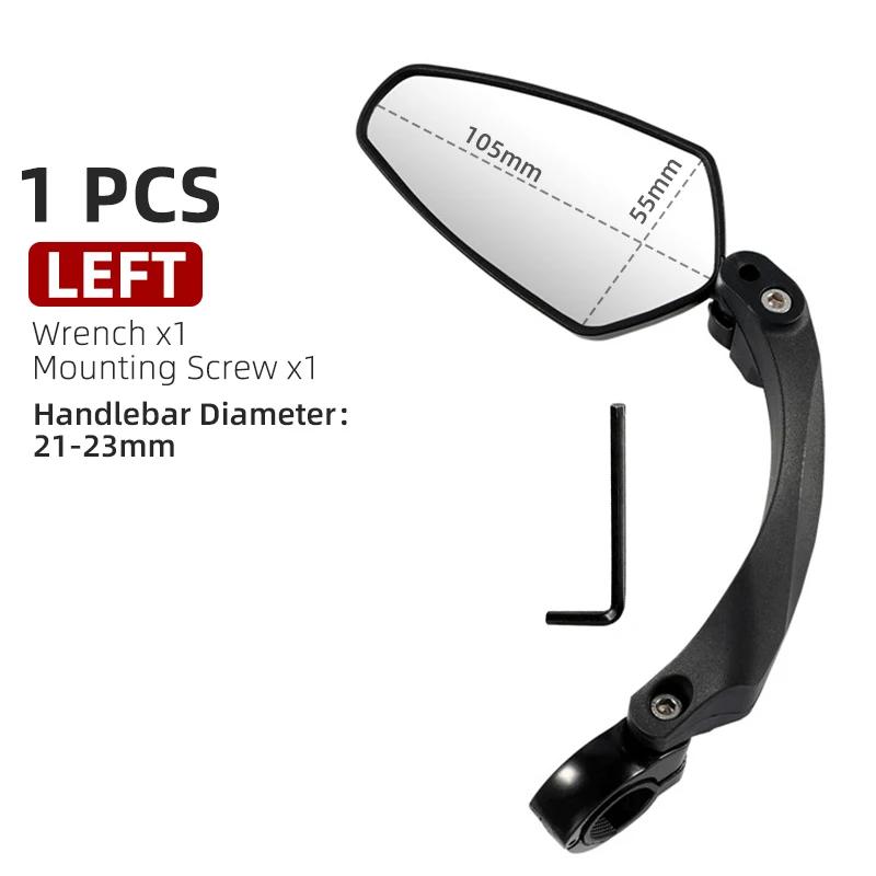 West Biking-Bicicleta Espelho Retrovisor, 360 ° Ajustável, Anti-Glare Guiador, Espelho Retrovisor, Ciclismo Espelho de Segurança, Acessórios de Bicicleta - Image 1