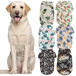 Camisetas de verão estilo havaiano, confortável camisa para cães de médio e grande porte, roupas para cachorros, produtos para animais, L a 5XL - Image 1
