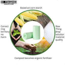 Biodegradável Kitchen Garbage Bag, Degradable Trash Bag, Amido De Milho, Reciclagem Compostável, Pet Poop, Household, 50 Pcs, 100Pcs - Image 2