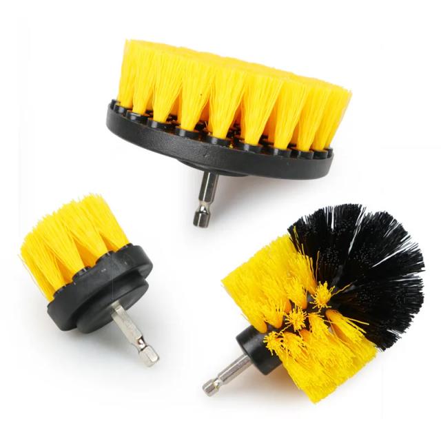 Conjunto de Escovas Power Scrubber 3 Peças para Limpeza Profunda