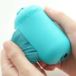 Toalha de microfibra de secagem rápida, saco de silicone, portátil, para esportes, corrida, ao ar livre, camping, fitness, academia, ioga, praia, viagem - Image 2