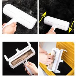 Pet Cabelo Removedor De Rolo Lint Brush, 2-Way Dog Cat Comb Ferramenta, Limpeza Conveniente, Base De Escova De Pele, Móveis Para Casa, Sofá, Vestir - Image 4