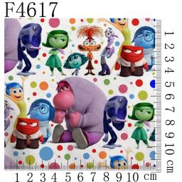 Desenhos animados impressão poliéster algodão tecido, DIY costura pano, material artesanal, novo filme dentro, 2 impressão, 45x145cm, F4617 - Image 3
