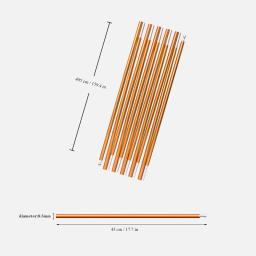 2 pçs postes de tenda lona liga alumínio haste dossel ferramenta suporte telescópica fornecimento portátil vara flexível para dobrável telescópica - Image 2