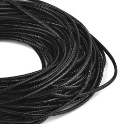 Cordões de couro genuíno para fazer joias, corda redonda, corda para colar artesanal, pulseira DIY, acessórios artesanais, 1mm, 1.5mm, 2mm, 3mm, 5m - Image 4