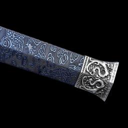 Chinês Kongfu Han Jian Espada, 1060 Lâmina de Aço Carbono, Real Full Tang, Afiado, Pronto Batalha, Dragão de Prata, Arma Wushu, Katana - Image 6