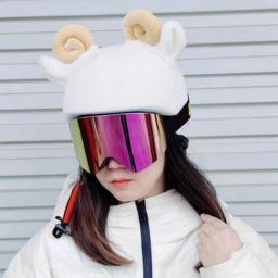 Snow Ski Helmet Cover para Homens e Mulheres, Cartoon Protector, Capacetes de Inverno, Acessórios Decorativos - Image 5