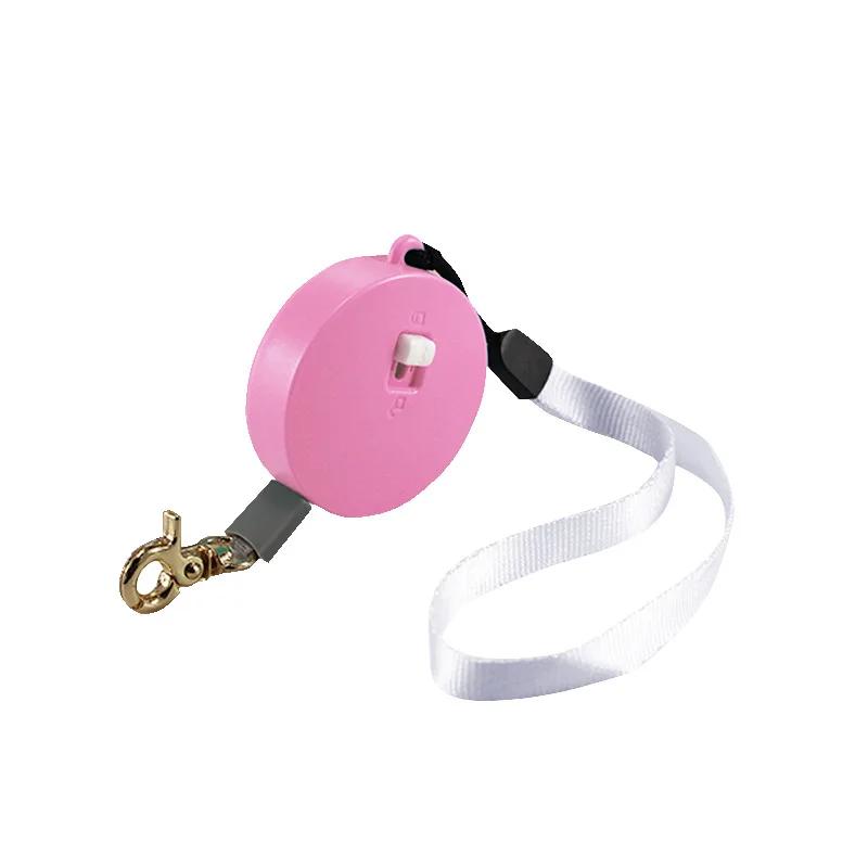 Mini tamanho automático retrátil tração corda, gato e cão suprimentos, pequenos animais de estimação, resistente e durável, circular, quadrado, 2 m, 3 m - Image 1
