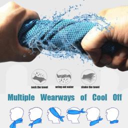 Toalha de resfriamento de microfibra para esportes, alívio instantâneo, toalhas legais, envoltório de pescoço frio, trapos gelados para fitness, camping, ciclismo, caminhadas - Image 4