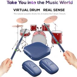 Baquetas eletrônicas profissionais, baquetas portáteis, bateria virtual, instrumentos musicais para iniciantes e adultos - Image 6