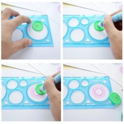 Criativo Geometria Spirograph Desenho Stencils Set, Pintura Modelo, Artesanato, Brinquedo Educativo Infantil, Variedade de Flores Régua - Image 4