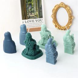 Jesus Virgem Maria Silicone Molde, resina epóxi molde, DIY artesanal católica, freira gesso, ornamentos decorativos, artesanato de gesso - Image 5