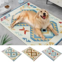 Tapete de resfriamento para cães pequenos e grandes, seda gelada, fácil de limpar, almofada auto-resfriada, acessórios para animais, verão - Image 1