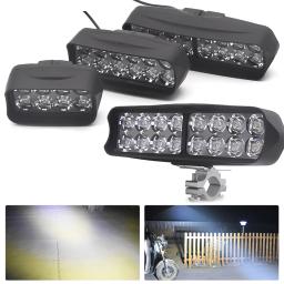 Luz frontal LED para E-bike, lâmpada triciclo super brilhante, bicicleta elétrica, farol da motocicleta, acessórios de bicicleta, 12V-80V, 8 LED, 12 LED, 16 LED, 1PC - Image 1