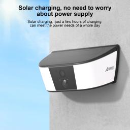 Anran 1296p holofote wifi câmera solar de segurança ao ar livre câmera sem fio detecção humana alarme vigilância hd áudio em dois sentidos - Image 2