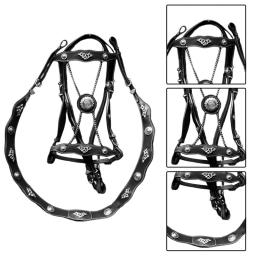 Couro PU Halter e chumbo cordas, ergonômico e confortável, cabanas irrestritas com fivela de metal - Image 2