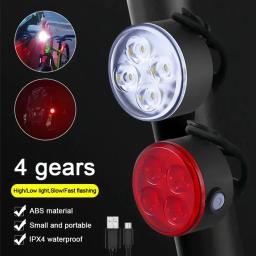 Bicicleta LED frente e luz traseira, USB carga farol, durável ciclismo taillight, bicicleta lâmpada, lanterna acessórios - Image 6