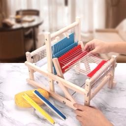 Tear das crianças mini máquina de confecção de malhas de fiação artesanal diy que faz o fio tecelagem em casa adulto estudante brinquedos educativos - Image 6