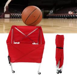 High Capacity Folding Ball Cart, Mobile, Treinador Portátil, Pick Up Ball Basket, Fit para Tênis, Futebol, Basquete, Voleibol, 4 Rodas - Image 1
