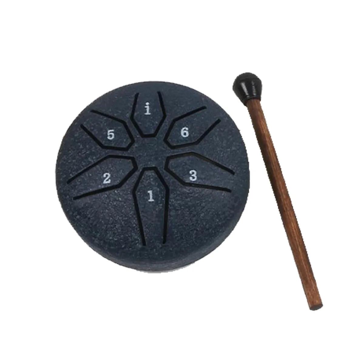 Aço Tongue tambor com tambor, Mini mão Pan tambores, tambores, música tamborim, acessórios, instrumento, 3 ", 6 Tom - Image 1