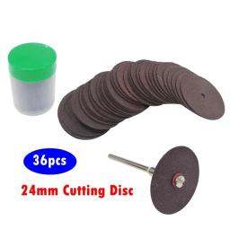 Mini furadeira reforçada com fibra de vidro, disco de corte, ferramentas abrasivas, moedor dremel, ferramenta rotativa, 36 peças, 24mm - Image 1
