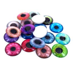 6 Pares Cão Gato Animais Eye Dolls Rodada Cabochão De Vidro Foto 8 A 25mm Demo Flat Back DIY Jóias Fazendo Suprimentos Atacado T014 - Image 5