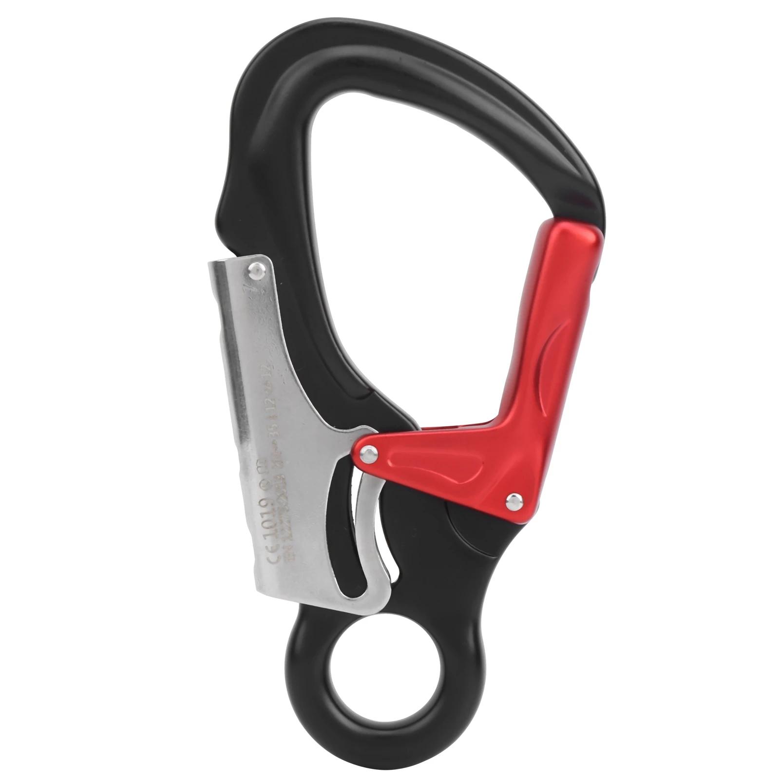 Escalada Mosquetão Hardware Suprimentos, corda gira segurança mosquetão gancho mosquetão, 35KN trava de segurança para montanhismo - Image 1