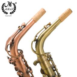 M MBAT Saxe Pescoço Curvo Saxofone Alto Pescoço Curvo Material de Latão Sax Instrumento de Sopro Acessório 24,5mm - Image 2