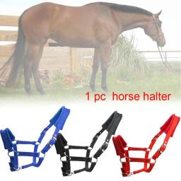 Equipamento estável acolchoado macio da corrida dos cavalos do colar da cabeça do halter do cavalo da espiga - Image 5