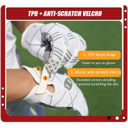 Luvas antiderrapantes respiráveis do goleiro, dedo cheio, acessórios do receptor do futebol americano, equipamento desportivo - Image 4