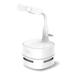 Sem fio portátil Mini Desktop Aspirador com Ventilador USB Bateria Recarregável Operado para Limpeza de Poeira Migalhas Cabelos Recados - Image 1