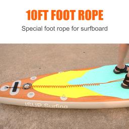 Coiled Leash para Surf e Paddleboarding, Stand Up, Surf Leg Rope, 10ft - Image 4